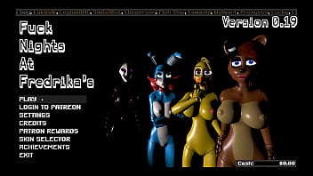 Fredrika's domination night in FNAF Hentai game with handjob and huge cum