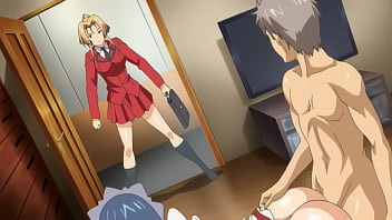 Stepbrother and stepsister caught in sexual act in anime